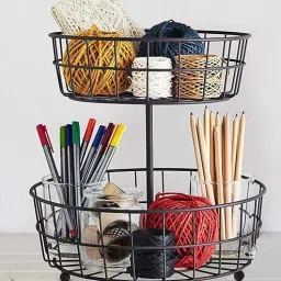 sone key chidiya Black Tier Fruit Basket Fruit Bowl Vegetable Organizer-picture-47