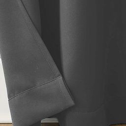 AEROHAVEN Grey Set of 2 Black Out Window Curtain image 2