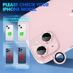 Vinylzone Back Camera Lens Ring Guard Protector for 15 |15 PLUS 9H Hardness Tempered Glass Screen Guard Protector AntiScratch_A2-image-23