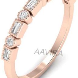 Delicate Stacking Milgrain Bridal Band Silver Ring-image-73