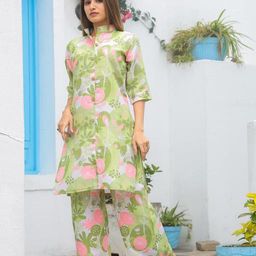 Cotton Blend Women Kurti With Bottomwear-image-64