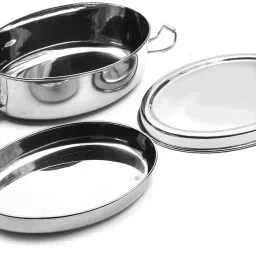Oval Lunch Box/Food Pack, High Polish 1-Tier Tiffin Box for School & Office 1 Containers Lunch Box-picture-18