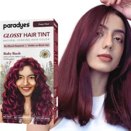 No Bleach Glossy Hair Tint, For Natural Black Hair ,Ruby Rush-6