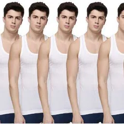 Pack of 12 Dollar Lehar Men Combed Cotton Round Neck Vest -Pack of 12- White Men Vest-picture-41