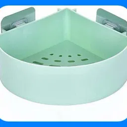 Self Adhesive Multi-Purpose Wall Hanging BATHROOM floating Shelf Plastic Wall Shelf-image-46