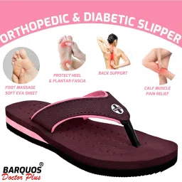 Doctor Slippers for Women Ortho Diabetic Pregnancy Non Slip Flat Women Flip Flops-image-38