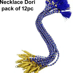 Golden Blue Necklace Dori pack of 12pc-image-46