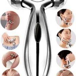 3D Face Body Massager 3D Y Shape Aluminium Big Roller Microcurrent flD21-image-67