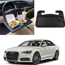 (FT-05) Car Steering Wheel Desk with Pen Holder Food Table Laptop For Audi A6 Cup Holder Tray Table-image-65
