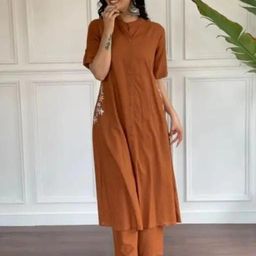 Rayon Women Kurti With Bottomwear-image-112