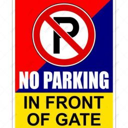 No Parking in Front of Gate Safety Warning Sign Waterproof Sticker Emergency Sign-image-43