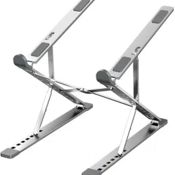 Fulkiza LAPTOP STAND Aluminum Alloy Adjustable Laptop Stand Foldable Portable Compatible Laptop Stand Aluminium Floor and Desk Stand Laptop Stand with Adjustable Height Compatible with Universal Laptops-image-66