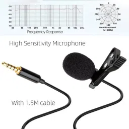 JANGI 3.5mm Clip Microphone 1.5mtr wire For Youtube, Voice Recording TRX103 Camera Microphone-18