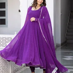 Printed Georgette Stitched Anarkali Gown-image-17