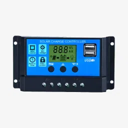 30A Smart Solar Charge Controller with Timer and USB Mobile Charger Socket image 1