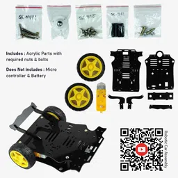 2 Wheel Smart Car Robot Chassis Kit - Modern DIY Design for Arduino, Raspberry Pi, ESP etc image 2
