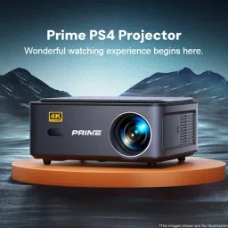 Prime Projector PS4 Gen-2 (100% Dust Proof) AI QLED Fully Automatic 4K Resolution Ultra Bright (8000 lm / 2 Speaker / Wireless / Remote Controller) Portable Projector image 5