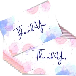 lazylines Thank You Card, Multicolor Abstract Design Greeting Card image 1