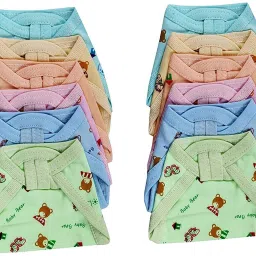 New Born Washable Reusable Hosiery Cotton Diapers, 0-6 Months (Multicolour) - Pack of 12-picture-8