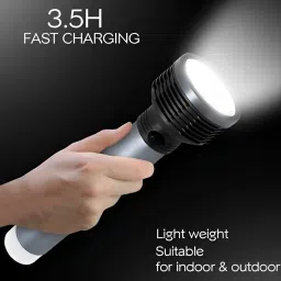 crentila Rechargeable Brightest Powerful Handheld Flashlight, Super Light with 5 Modes Torch image 4