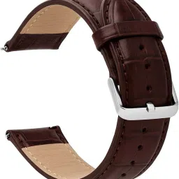 RStraps 22mm Premium Dark Brown Croc Pattern Leather Watch Strap for Premium Watches 22 mm Genuine Leather Watch Strap-image-70