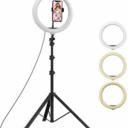 NJENT Big Selfie Ring Light with Tripod Stand for Live Stream-LED Ring Light with Phone Holder Dimmable Makeup Light with 3 Light Mode,10 Level Brightness for Tik-Tok YouTube Ring Flash-image-42