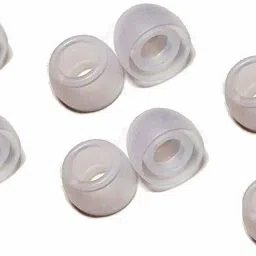 Hoppokart Hub (12 pcs) 6 Pair White Earbuds Silicone Rubber Earbuds Tips, Eartips, Earpads, Earplugs, for Replacement in Earphones and Bluetooth In The Ear Headphone Cushion-image-14