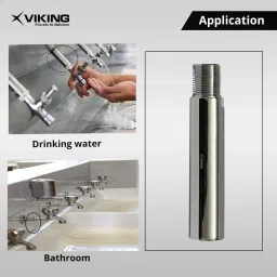 viking Extension Nipple with Thread (1) & (2) 15mm (1/2)- inner and outer,Length 150mm Faucet Nozzle image 4
