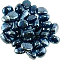 Dark Blue Kaju Glass stone/Pebble, approx 50 pieces Regular Asymmetrical Crystal Pebbles-image-10