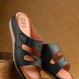 Women Ortho-Ease Anti-Sweat with Acupressure Wedges Sandal-image-43