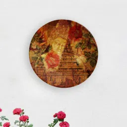 quirk india Brown Buddha Caves Ceramic Decorative Wall Plate-picture-14