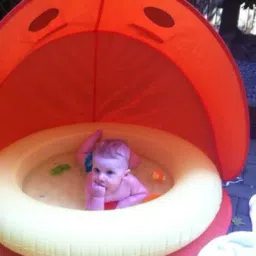 Inflatable (IND*80) Folding Sunshade For Swimming Pool ( Orange) Inflatable Swimming Pool-44