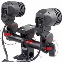 WON E27 2 in 1 Set of 2 Pcs Photo Studio Bulb Holder Base Socket Lamp Bulb Holder Adapter for Photo Video Studio Softbox Video Light - Black Camera Rig Black Reflector Umbrella image 2