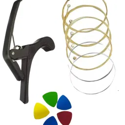Acoustic KARUNA STRING WITH BLACK CAPO AND 5 PICKS MDLA7 Guitar String-60