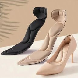 Soft Heel foot Support Orthopedic pain relief Shoe Insoles Memory(Beige-1/Pair) Heel Support-image-69