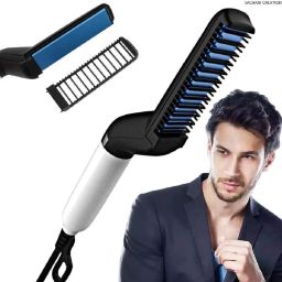 sachani creation FASHION BEARD STRIGHTENER Hair Styler BEARD_STRIGHTENER Hair Styler Men Styler Brush Beard Straightener Styler Comb Hair Straightening Beard Straightener Styler Comb Hair Straightening Hair Styler Men Quick Beard Straightener Multifunctional Hair Curler Hair Styler-image-57
