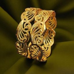 parisal Brass Diamond Gold-plated Bangle Set-picture-23