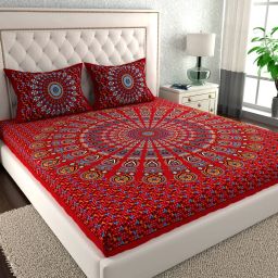 144 TC Cotton Double Printed Flat Bedsheet-22