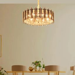 kapoor lampshades Black and Gold Metal & Glass Empire Chandelier-picture-12