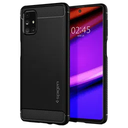 spigen Rugged Armor TPU Back Cover for SAMSUNG Galaxy M31s (Air Cushion Technology, Matte Black)-image-15