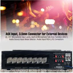 tech-unique 8 Transistor 4 Channel Stereo Power Amplifier with MIC/Bluetooth/USB/SD Card Slot/FM Radio/AUX Remote Control & Built-in Equalizer 5500 WATT Amplifier With Corded Premium MIC. image 3