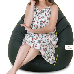 4XL Faux Leather Piping Bean Bag for Adults with Premium Comfort Design Teardrop Bean Bag With Bean Filling-image-86