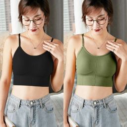 Pack of 2 Women Bralette Lightly Padded Bra-image-66