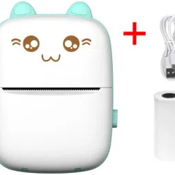 ZITRONIX Mini Bluetooth Thermal Label Printer, Cartoon Label Printer Inkfree Photo Thermal Receipt Printer-image-10