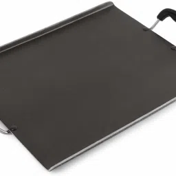 Square Patri Tawa | Hammertone | Sturdy handles & Gas Stove Base Multi-Purpose Tawa 35 cm diameter-8