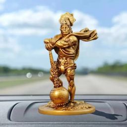 Divine Magnet Car Dashboard Resin Bahubali Hanuman Idol, Bahubali Hanuman Idol Decorative Showpiece - 11 cm-image-10