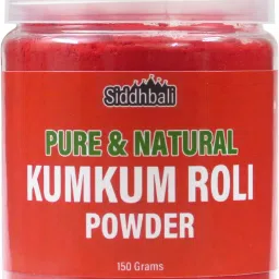 Pure and Natural Red Kumkum Roli Turmeric Powder for Tilak & Pooja - 150 gm Jar-picture-10