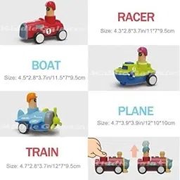 hinik Push &Go with pull back Friction Powered Vehicles (Including Airplane,Train) image 5