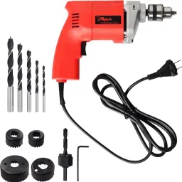 HGCM1106M2 500W Power Drill Machine with 5Pcs Wood Bits and 6Pcs Hole Saw Drill Bits for Making Holes in Metal/Wood/Concrete Pistol Grip Drill NMD116 Pistol Grip Drill-image-7