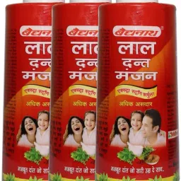 Lal Dant Manjan - 200 Gm, Ayurvedic Tooth Powder (Pack of 3)-7